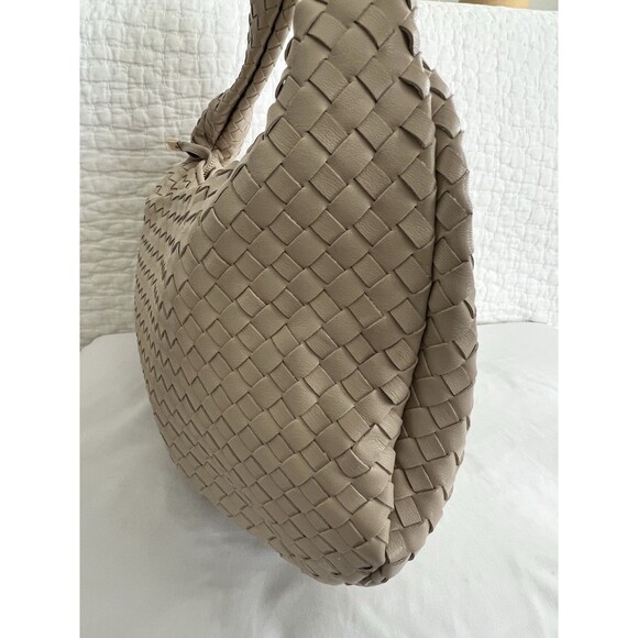 Anthropologie Melie Bianco Woven Brigitte Satchel Bag Cream EUC - Picture 3 of 10